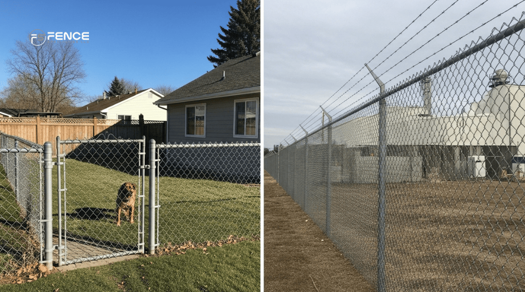 Comparison of residential vs. commercial chain link fences in California