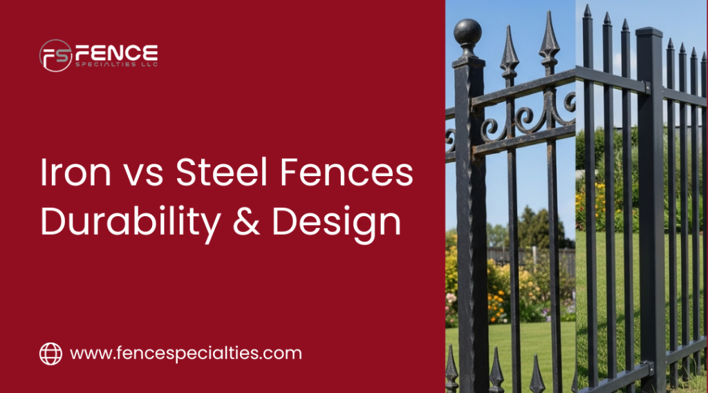 Iron vs Steel Fences Durability & Design