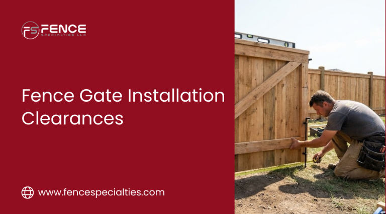 Fence Gate Installation Clearances Guide - Fence Specialties LLC