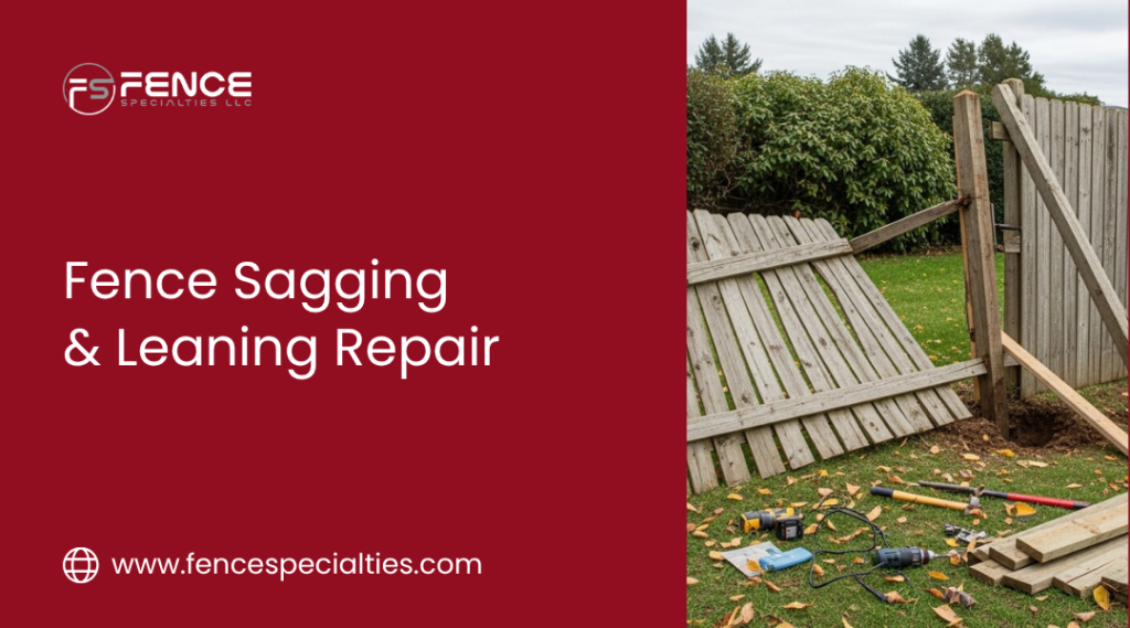 Fence Sagging and Leaning Repair Guide for Posts Gates
