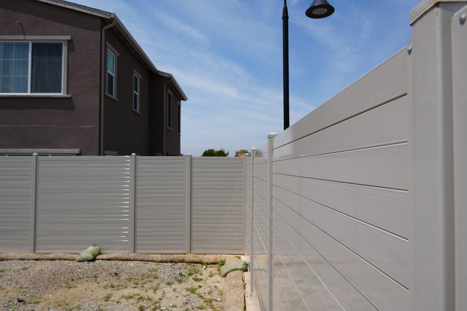 Steel gate leaf showing the braced panel profile, Santa Paula